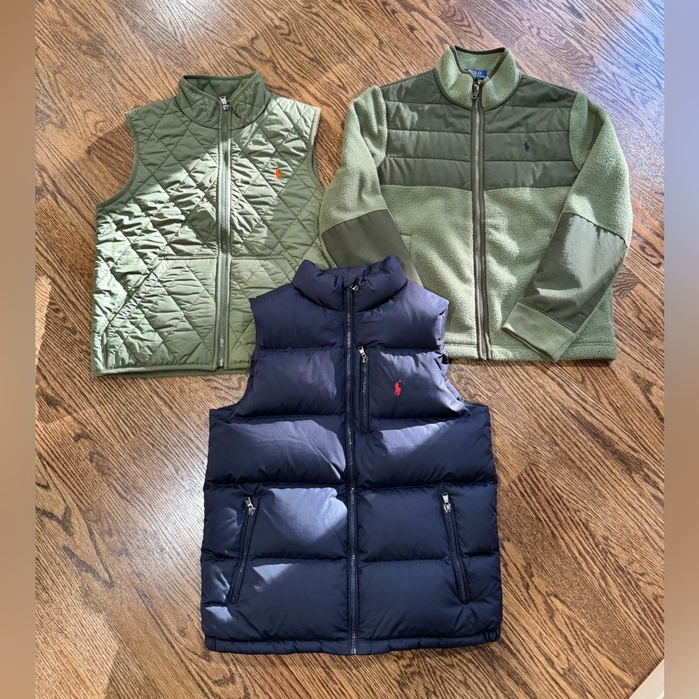 Ralph Lauren Olive and Black Puffer Vest